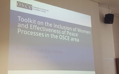 Focus groups discussion about the development of a toolkit on the inclusion of women and effectiveness of peace processes in the OSCE area