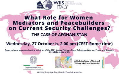 Conference:  Quel est le rôle des réseaux régionaux des femmes médiatrices face aux défis sécuritaires actuels ? Le cas de l’Afghanistan
